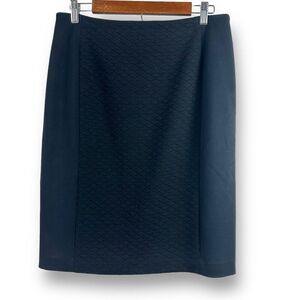 Halogen Women's‎ 12 Quilted Front Pencil Skirt Black Office Professional Career